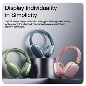 Sy-T9 Long-Lasting Wireless Noise-Cancelling Headset, Rotatable Foldable Design, Ideal for Students & Adults, Multi-Purpose Use, Wireless Audio Headphones