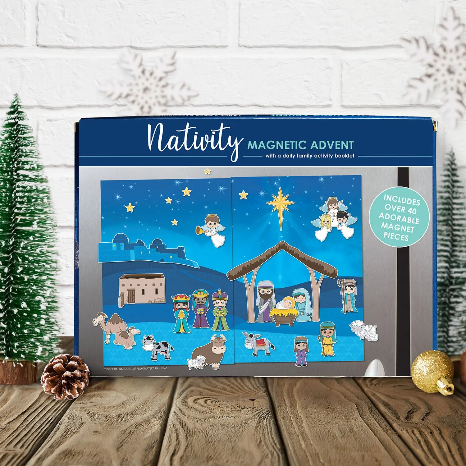 Nativity Magnetic Advent Calendar with a daily family activity booklet