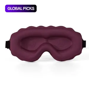 3D Premium Sleep Mask, Ultra Soft Skin-Friendly Eye Cover, 100% Light-Blocking Eyemask with Lash Extension Design, Unisex Sleeping Aid, Blackout Sleep Mask #GLOBAL PICKS