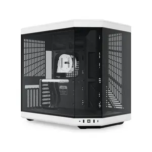HYTE Y70 CS-HYTE-Y70-BW Dual Chamber Mid-Tower ATX Case with PCIe 4.0 Express Riser Cable Included, White/Black