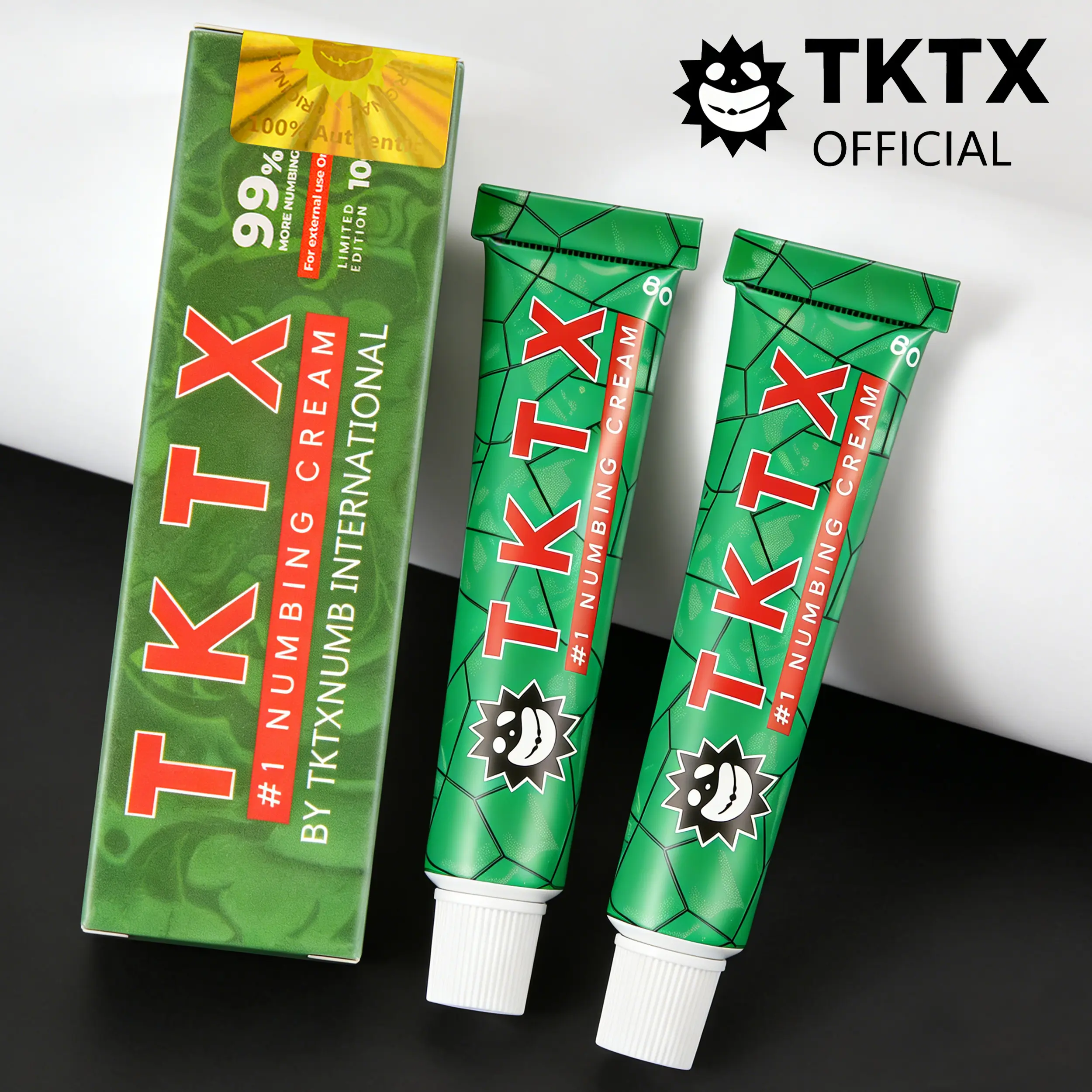T-K-T-X Numbing Cream (2 Pack) - For Tattoos - Limited Edition Painless Procedure 99% Very Strong 10g