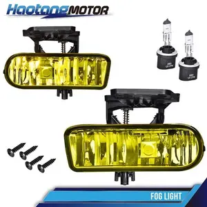 CROSSDESIGN Fog Lights Driving Lamps Fit For 99-02 Chevy Silverado 1500/ 2500,12V 27W Bulbs,Yellow Color 1Pair