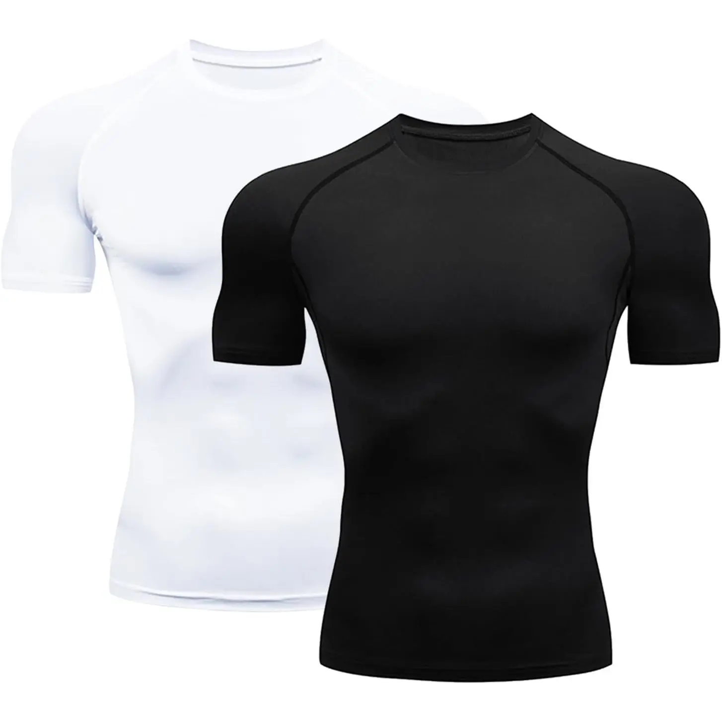 Male Short Sleeve Compression Rash Guard Shirt - Activewear, Dry Fit, Cool Dry Sports Baselayer for Gym Workout, Frisbee, Sun Protection (Rash Guard Swimsuits Included), Shapewear