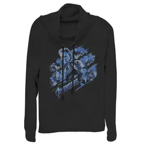 Juniors Womens Marvel Avengers: Endgame Smokey Captain America Cowl Neck Sweatshirt