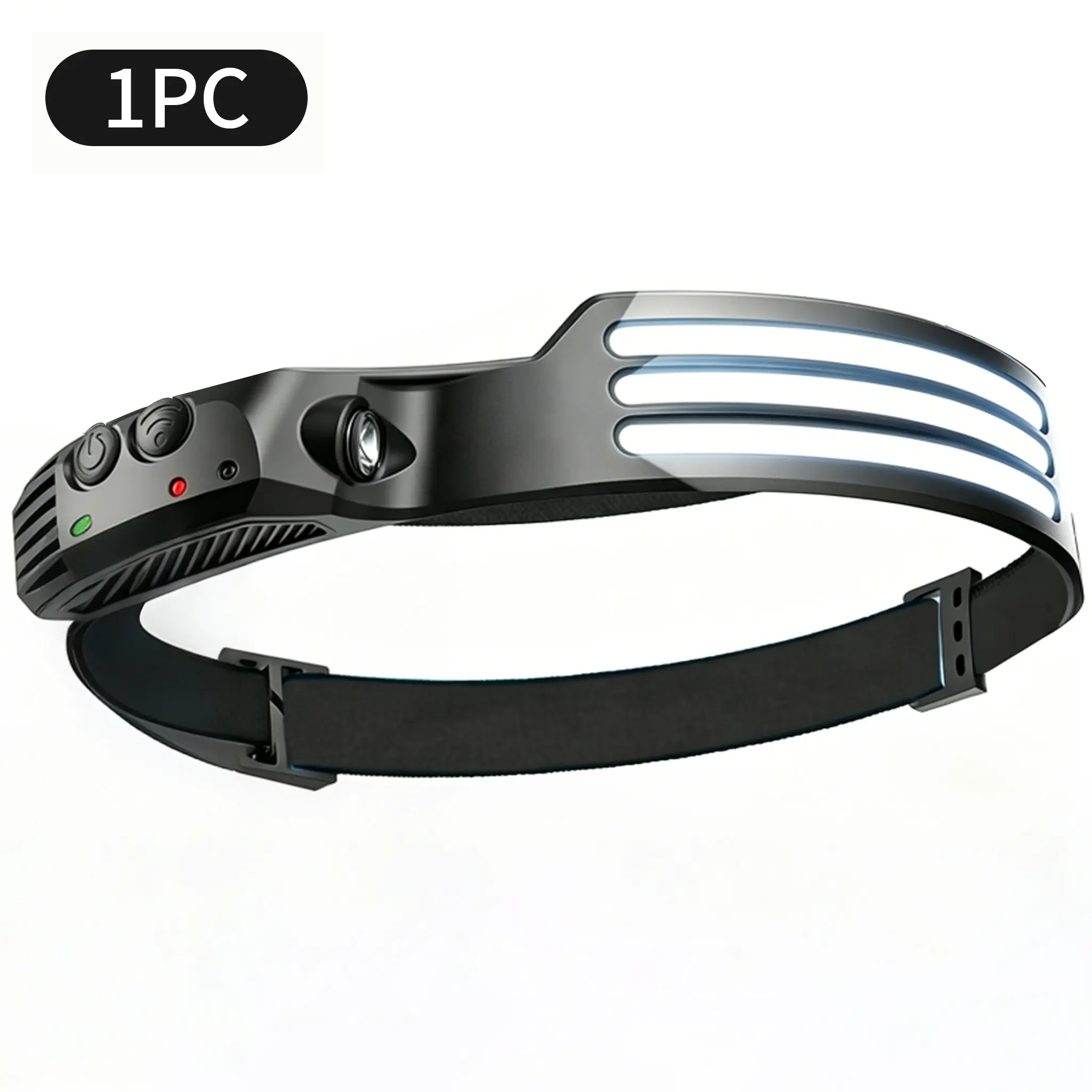 Super Bright USB Rechargeable Waterproof LED Headlamp, 230° Wide Beam Motion Sensor Head Light, Multiple Brightness Levels Adjustable, Compact Cordless Portable Battery Headlamp for Night Work, Camping, Hiking, Fishing, Emergency, Idea for Gift Box