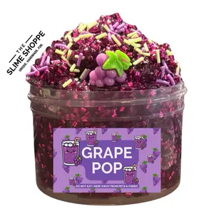 Crunchy Slime | Grape Pop Slime | 6oz Grape Scented Slime  squishies
