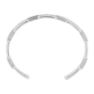 Sterling Silver Diamond Cuff Bracelet