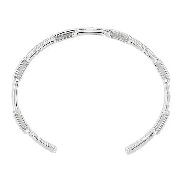 Sterling Silver Diamond Cuff Bracelet
