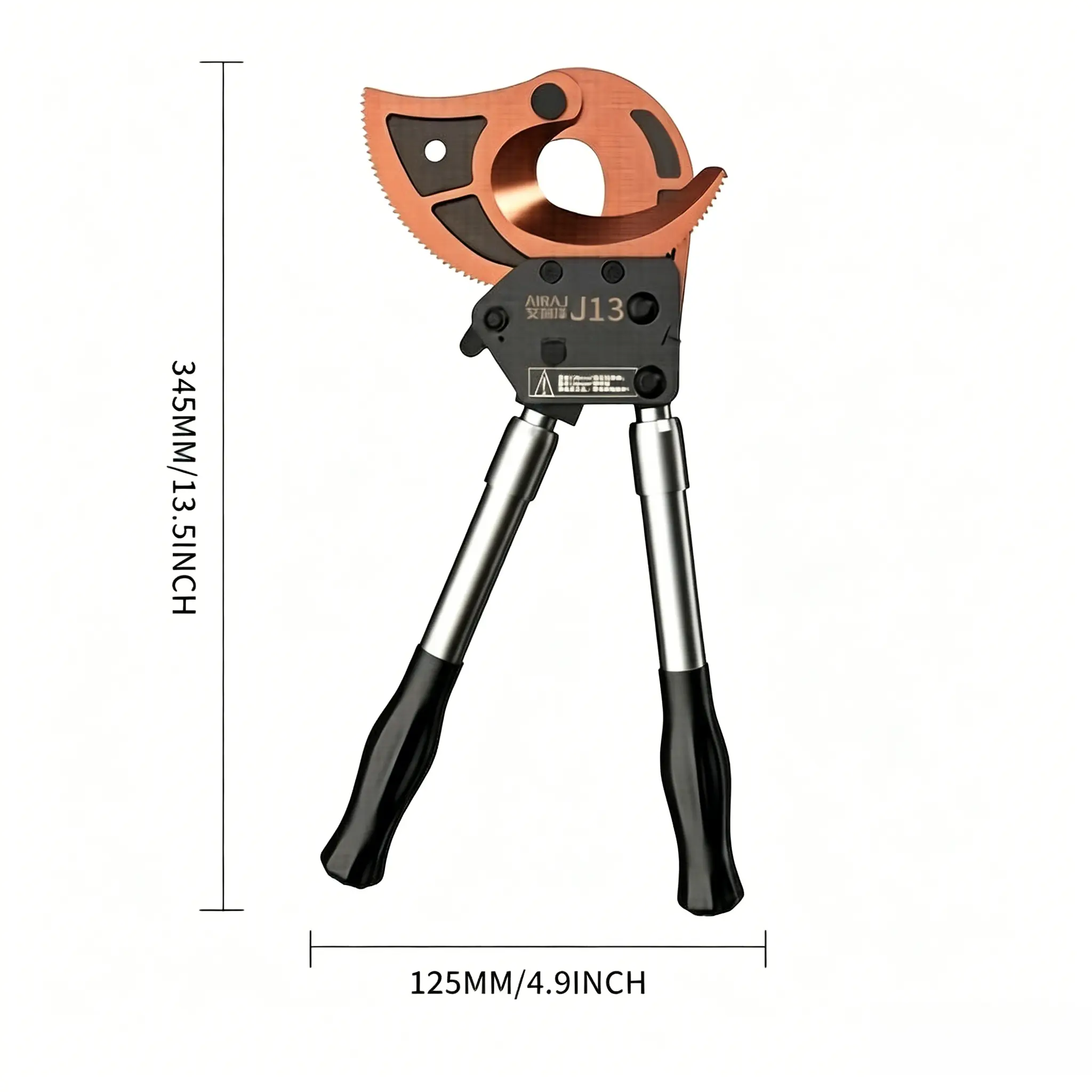 OUDISI Professional Ratchet Wire Cutter，Precision Alloy Wire Clamp,Heavy Duty,with Non-Slip Handle, Suitable for Precise Metal Cutting, Portable Design, Non-Foldable