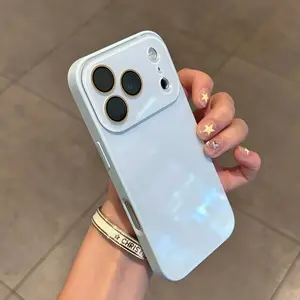 Skin-Feel Crystal Clear Phone Case for iPhone 17/16/15/14/13 Pro Max Plus , Premium Soft Bumper Shockproof Protective Cover in Solid Colors