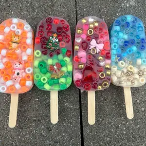 SILICONE PICKY PADS - CUSTOM 4-pack Popsicle Picky Pads - Handmade Fidget Sensory ASMR Toy/Tool