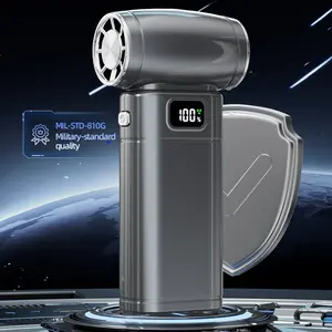 2-in-1 Handheld Fan & Air Duster: SnapGear MAX | 90000RMP Turbo Fan, 5 Speeds & LED Display, Portable Compressed Air Blower for Keyboard, Car, Camping & Pet Grooming