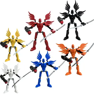 Assembly Action Figures with Wings, Completed Robots Desk Decor Decorations Gifts for boys Friends
