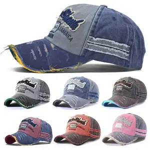 Embroidery Baseball Caps Men Women Retro Washed Cotton Snapback Caps Outdoor Sports Visor Sun Hat Unisex
