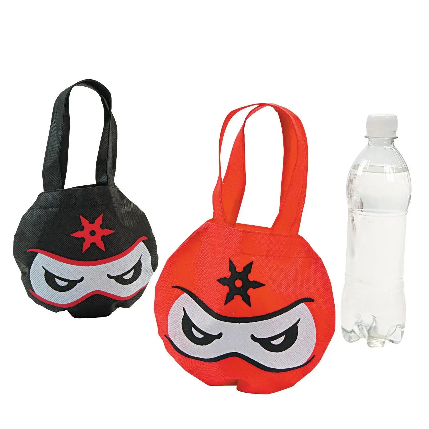 Men's 7" Round Shape Nonwoven Tote Bags - 12 Pc, Carry Bag with Handle Strap, Ideal for Party Gifts