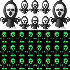50 count Mini  Figurines Glow in The Dark  Devil Figurine to  and Seek Luminous Little Statue for Easter Theme Party Miniature Garden Decorations