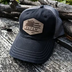 Personalized American Flag Papaw Snapback Hat