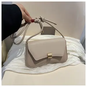Women's PU Leather Shoulder Bag Knotted Top Handle Hobo Purses Underarm Clutch Handbag