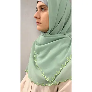 Square Chiffon Hijab - Light Green