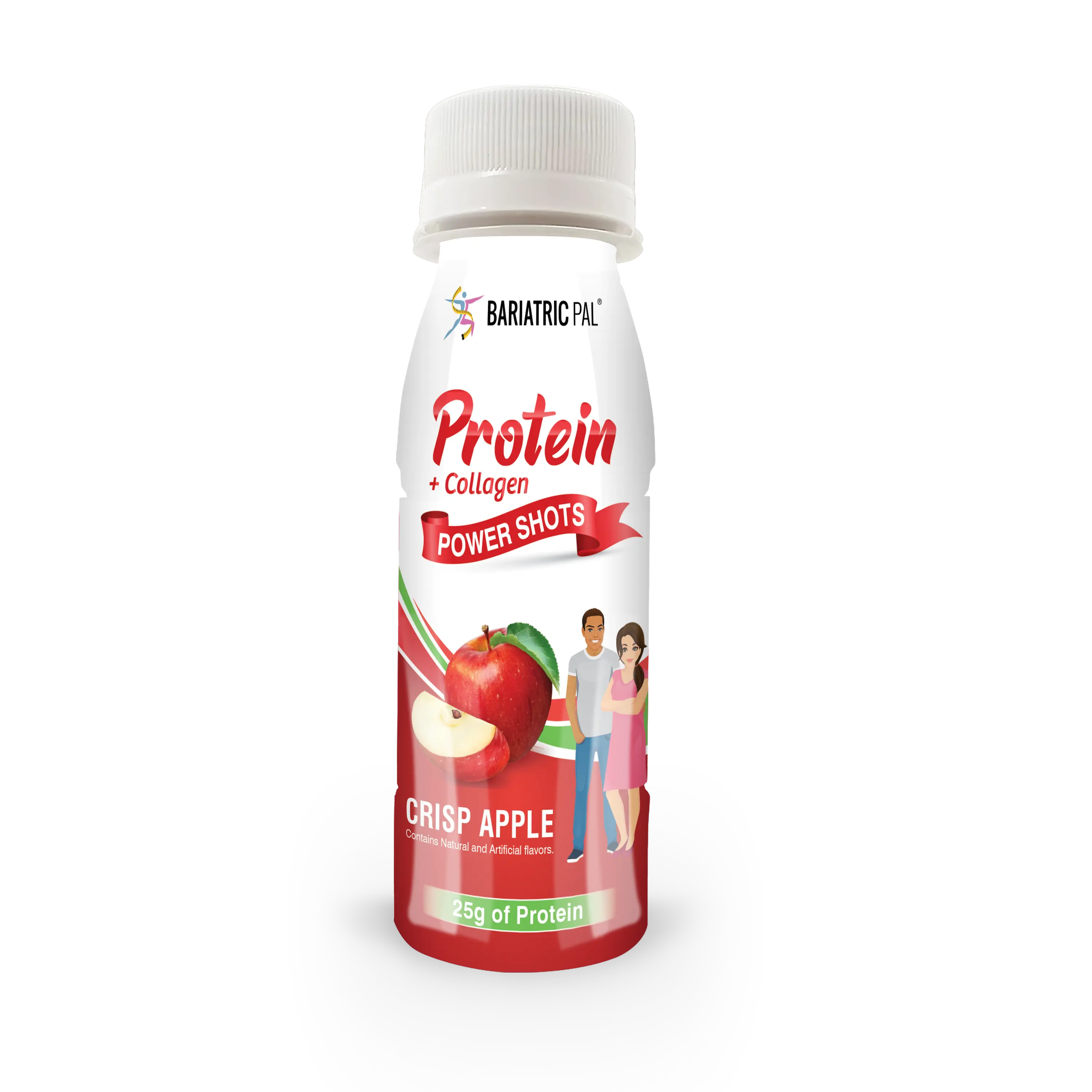 BariatricPal 25g Whey & Collagen Complete Protein Power Shots - Crisp Apple