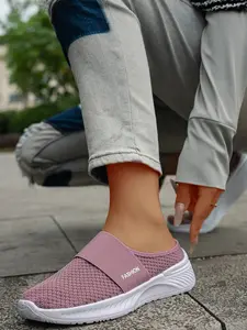 New Women's Casual Sandals, Comfortable Fashion Flip Flops, Lightweight Soft Sole Mesh Shoes, Outdoor Flat Leisure Footwear