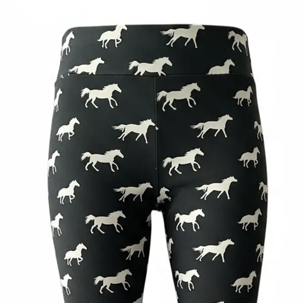 LuLaRoe Women's High Waisted Lifting Leggings with Horse Print, Buttery Soft Ultra-Stretchy Full Length Pants for Casual Outfits, Casual Outfits Women, Patterned Leggings, High Waist Leggings, Booty Lifting Leggings