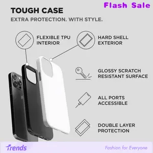 Navy Blue Polka Dot Phone Case for iPhone 16 15 14 13 12