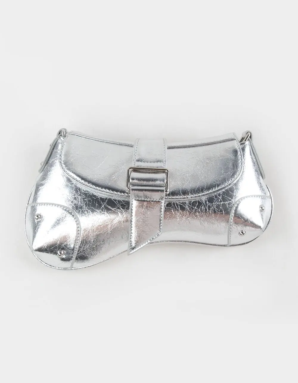 Metallic Shoulder Bag, Silver