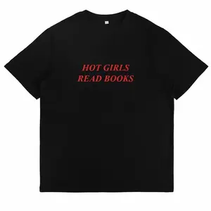 Women's Oversized Graphic T-Shirt, Soft Cotton Short Sleeve Top, Casual Summer Fashion Streetwear for Book Lovers