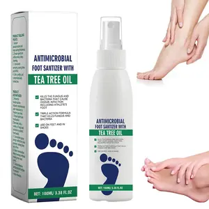 Tea Tree Oil Foot Spray, Quick-Drying Formula, Travel-Size Bottle for Shoes and Feet,100ml (Tea Tree)