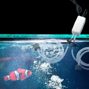 Compact Oxygen Pump Strong Air Volume Sure Here's A Product Title for Listing 1 Set Dual Tube Design Mini Aquarium Kit Ultra-Quiet USB Charging Fish White