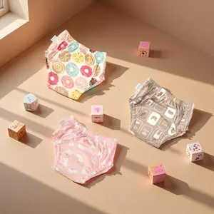 3pcs Baby Diapers Washable, Comfortable Breathable, Cute Print, Infant Training Pants, Durable Reusable, Easy Replacement, Skin-Friendly