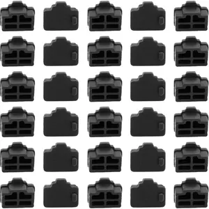 30 count  RJ45 Ethernet Hub Port RJ45 Anti-Dust Cover Cap Protector Plugs Stoppers for RJ45 Female Port Devices,TV,,Other Devices,Black
