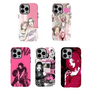 Y2K Punk N-Nana Osaki Shockproof Tough Rubber Smartphone Case, Vintage Collage Art, Anime Aesthetic, Durable Cellphone Accessory for iPhone 11 12 13 14 15 16 17 Pro Max Plus, Handheld Device Protection