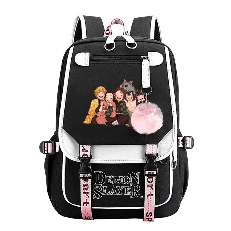 Demon Slayer Trendy Youth Backpack – Travel & School Bag  display picture 2