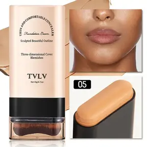 2 in 1 Concealer & Foundation Stick, 1 Box Waterproof Concealer & Foundation, Dual Functionality Makeup Tool for Women & Girls, Concealer Foundation Hybrid, Cosmetic