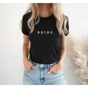 Bride T shirt, Bride shirt, Wedding shirt, Engagement Gift, Bachelorette Party, Hen Do, Bride To Be tee ,Minimalist design pre wedding top.