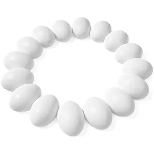 JOYIN 36 Pcs Easter White Wooden Egg, Fake Eggs Plain Decorating for DIY Paint Your Own Egg Decor, Easter Craft, Basket Stuffers, School Activities Supplies