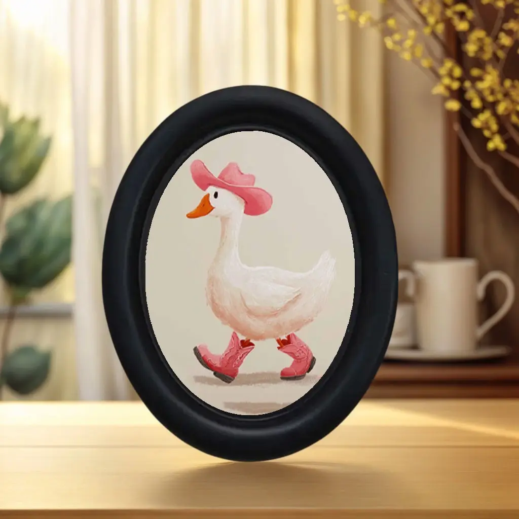 Vintage Art Duck Decorative Wall Hanging, Hat & Boots Design, Artistic Playful Touch Quirky Decor, Duck Decorations, Perfect for Halloween Christmas Thanksgiving Home Office Holiday Decoration