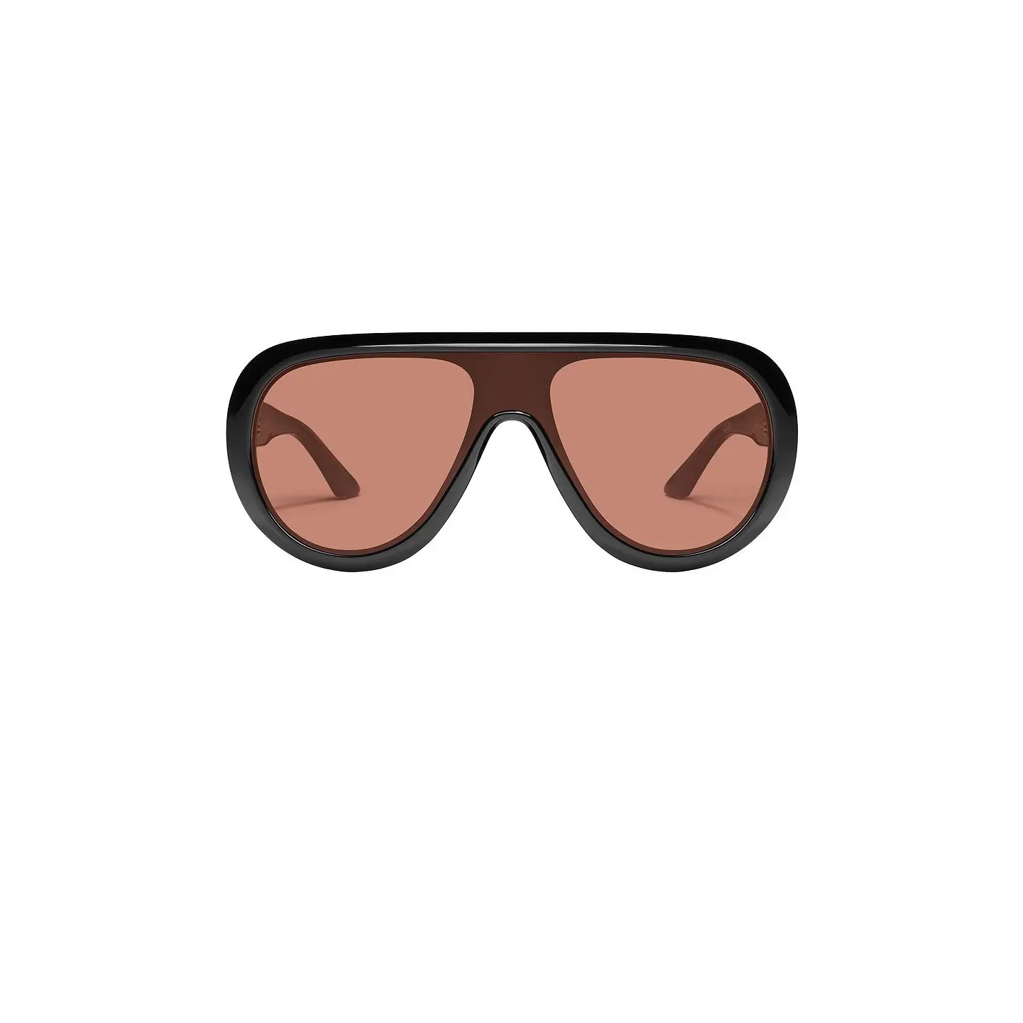 Quay Set List Sunglasses in Black & Dark Apricot