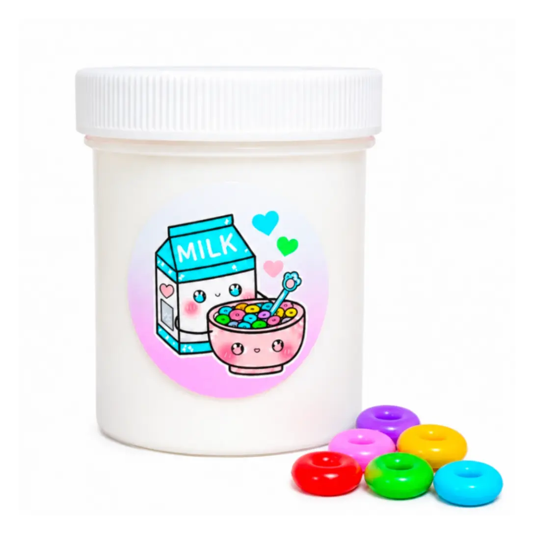 Fruity Cereal Milk Slime – Thick Glossy Slime with Charms