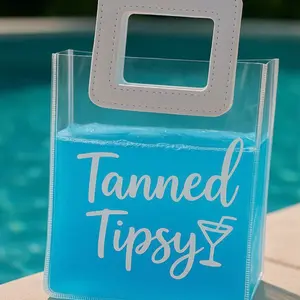 Tanned and Tipsy Booze Bag - Straw Included