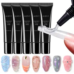 3D Nail Art Sculpture Gel, 15ML X 5, Perfect for Detailed Carving & Shapes, DIY Decoration, Professional Quality Nails, Nail Art Design