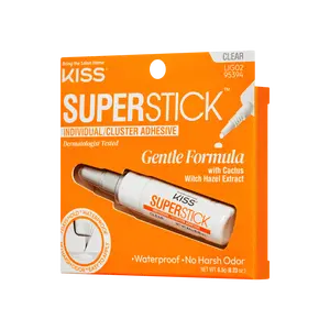 Kiss SuperStick Lash Cluster Adhesive - Clear | False Eyelash Glue, Cluster Lash Adhesive, Up to 7 Day Hold
