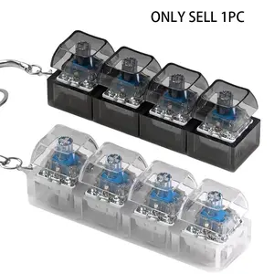 Mechanical Keyboard Four-Key Test Tool, Transparent Keycaps, Blue Switch Feel, Creative Stress Relief Toy, Geek Office Gift, Stress Relief Fidget, Stress Relieving Accessory