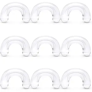 16G 14G 12G 10G 8G 6G 4G 2G Clear Plastic Septum Retainer Stretching Kit  U Shape Septum Rings Pincher  Retainer for  Work