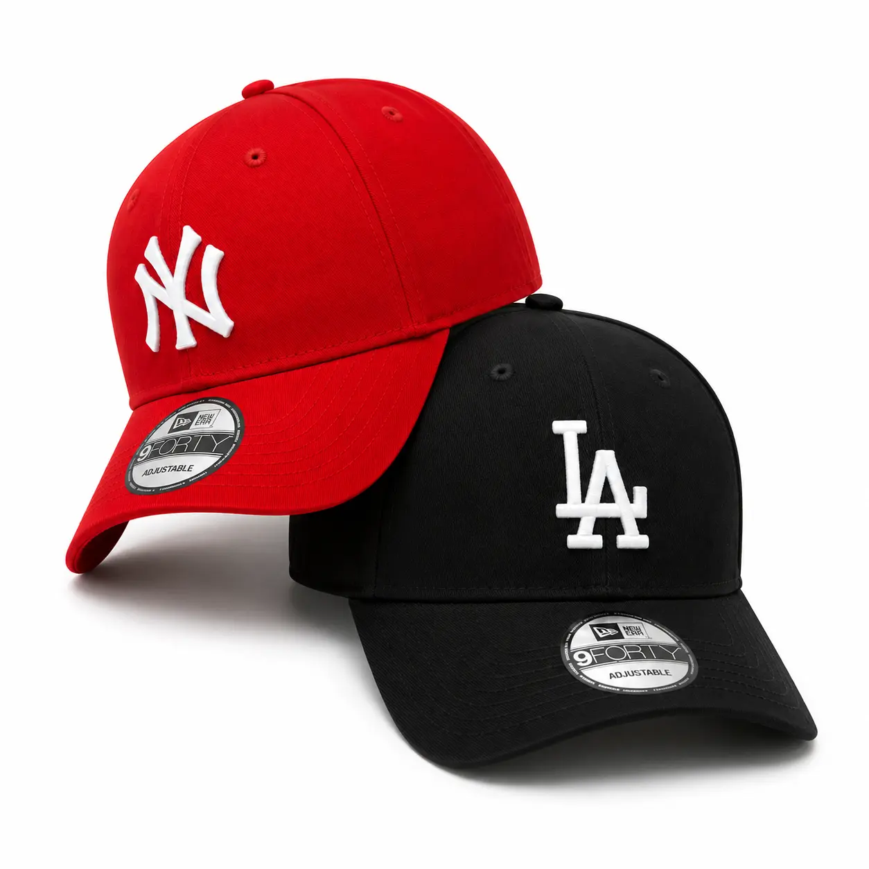 New Era 9FORTY NY Yankees LA Dodgers Strapback Cap for Women Metal Buckle with MLB Logo, Welcome to the Festive Season
