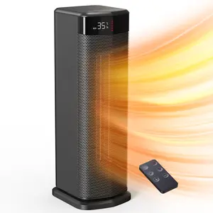 Heater 1500w Ptc Electric Heater, 4 Modes, Energy Saving Fan Heater, Eco Mode, Thermostat, 90° Oscillation, 24h Timer, Remote Control, Adjustable Heating Temperature