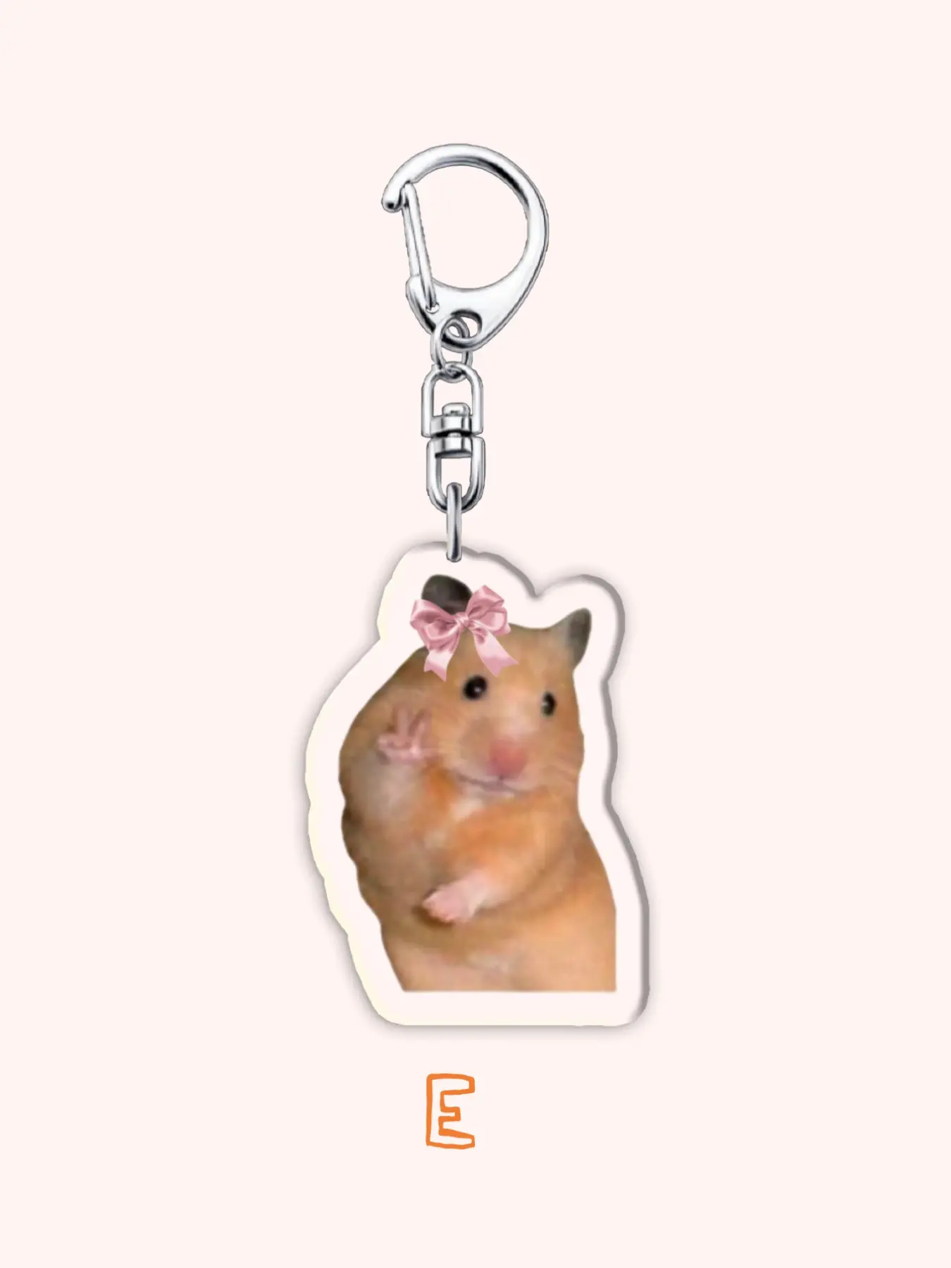 Acrylic Cartoon Hamster Keychain Kawaii, Cute Animal Theme Bag Accessory, Perfect Gift for Friends and Family, All-Season Fashion Item