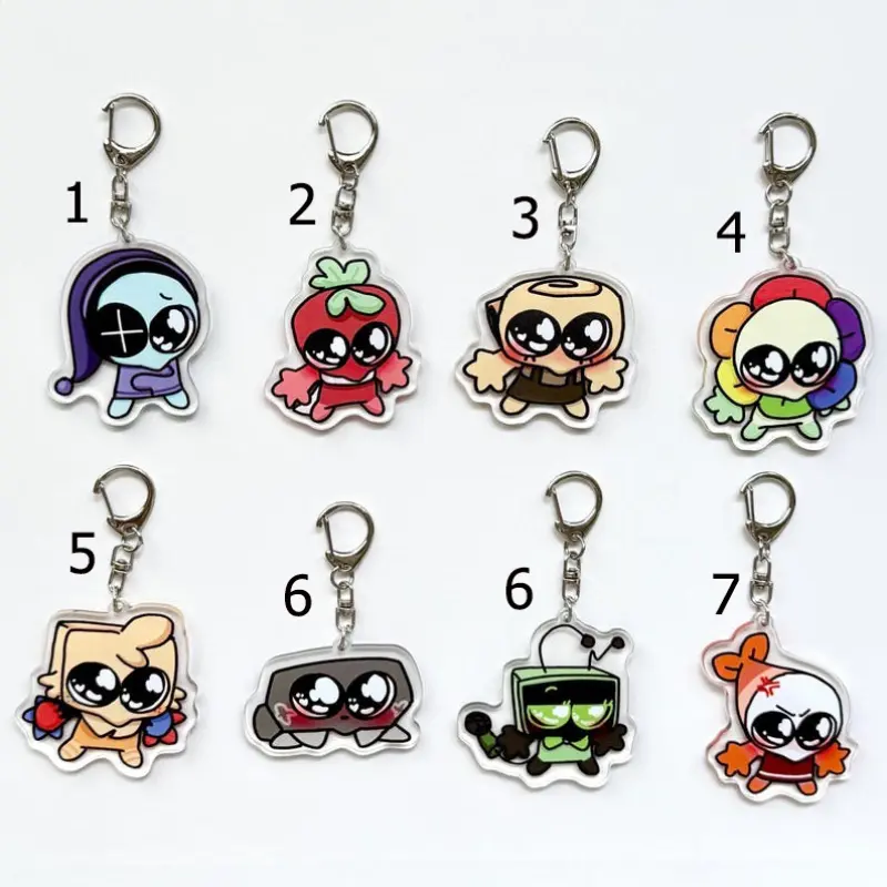Dandy's World Acrylic Keychain, Dandys World Double Side, Brightney, Gigi, Glisten, Flutter, Poppy, Shrimpo, Connie, Dandys World Gift